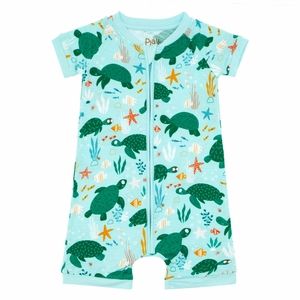Little Sleepies Sea Turtle shorty 0-3m